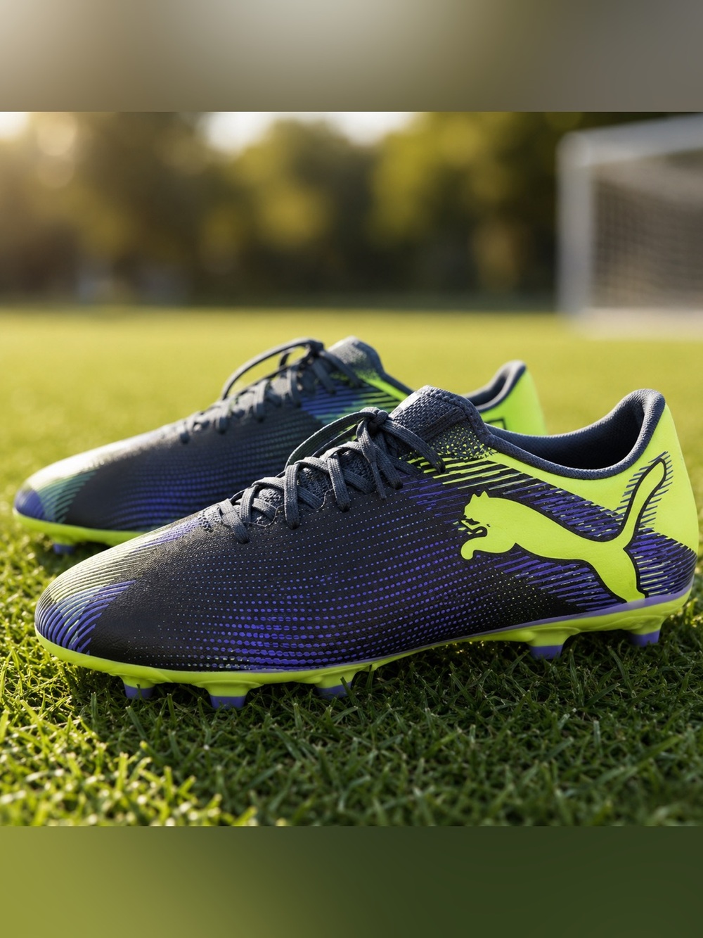 Puma Women's Purple & Neon Green Football Cleats
